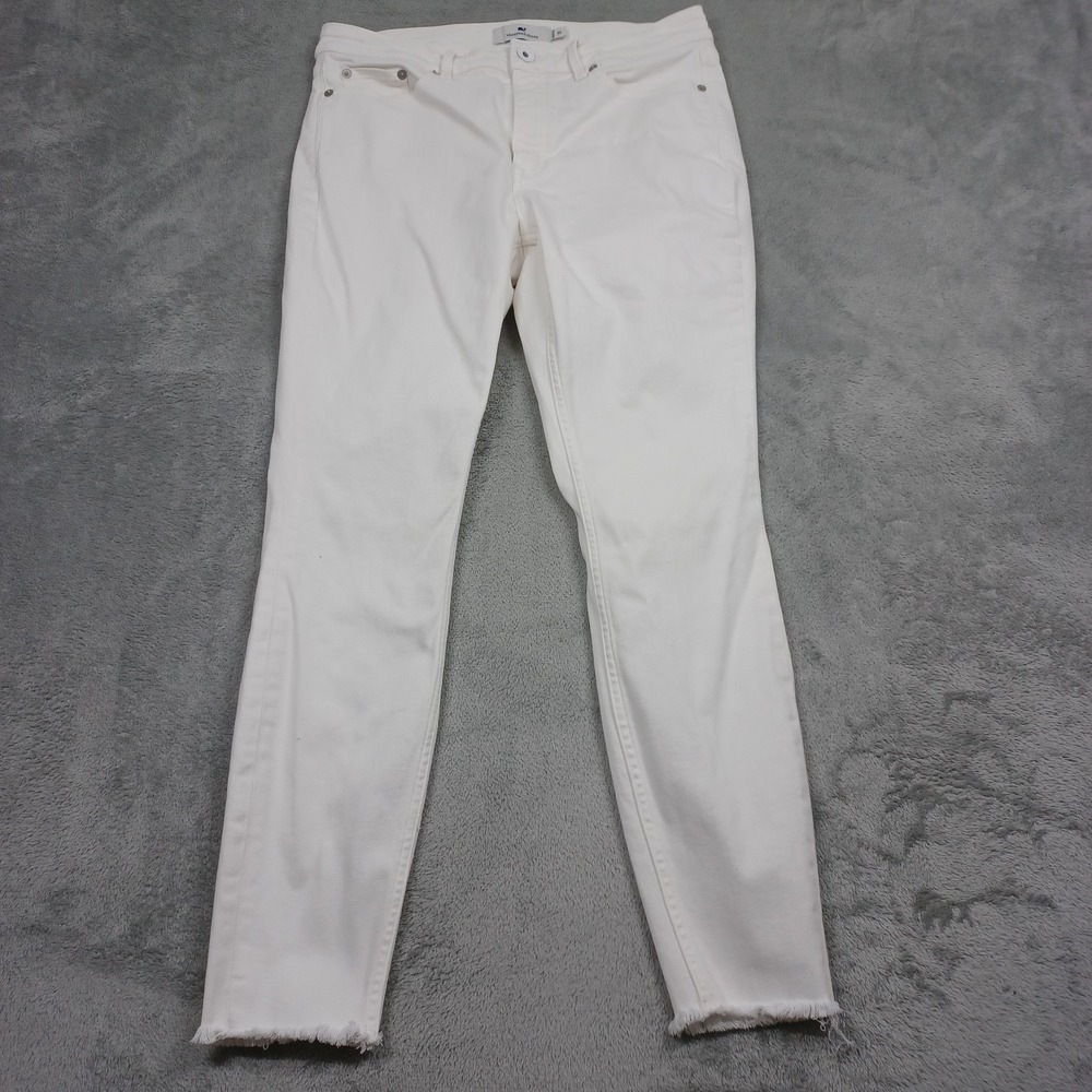 Vineyard‎ Vines Jeans Womens 30 White Denim High Rise Skinny Preppy